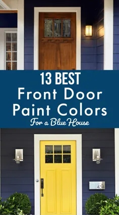 13 بهترین رنگ رنگ درب جلو برای یک خانه آبی - MaterialSix.com