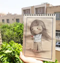 نقاشی دخترک قلبی