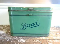 Breadbox Breadbox 1940s Empeco Green Breadbox Rustic Decor