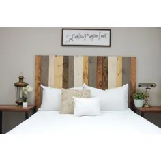 Headic Mix Headboard Size King ، سبک آویز ، دست ساز. روی دیوار نصب می شود. نصب آسان. - Walmart.com