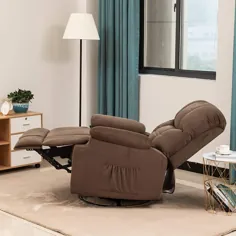صندلی تکیه دار Mecor با پارچه تکان دهنده پارچه ماساژ ، صندلی ارگونومیک صندلی تک مبل با درجه حرارت 360 درجه چرخش با USB