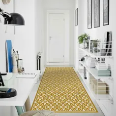 فرش آشپزخانه Vintage ، فرش مشمع کف اتاق ، فرش وینیل ، تشک پی وی سی