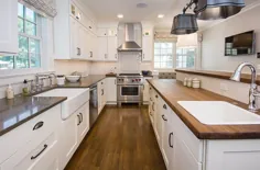آشپزخانه Farmhouse Integrates Butler’s Pantry و Cozy Breakfast Nook - طراحی رودخانه های خاموش + ساخت |  خانه های سفارشی و بازسازی Des Moines