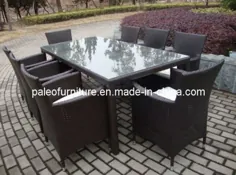 میز ناهار خوری حصیری در فضای باز ، میز و صندلی حصیری (PAD-005)
