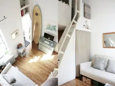 زوج بروکلین در این آپارتمان کوچک 240 فوت مربع NYC به راحتی زندگی می کنند