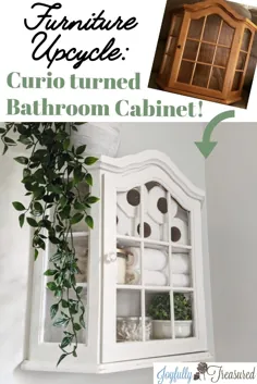 بیش از ایده ذخیره سازی توالت ، Vintage Curio به کابینت حمام تبدیل شد