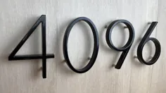 شماره های خانه مدرن 5 اینچی - شماره های خانه شناور 5 اینچ سیاه - علامت شماره خانه شناور (0-9)