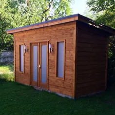 طراحی استودیوی منزل چوبی استودیو در حیاط