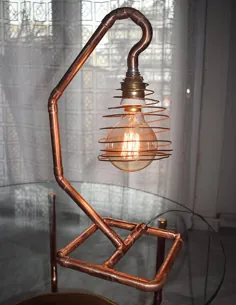 میز چراغ میز چراغ خواب BedSide Lamp Copper Lamp Edison |  اتسی