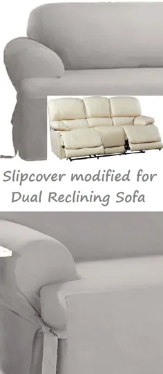 خاکستری پنبه ای دو تکه SOFA Slipcover T Cushion Sure Fit Grey