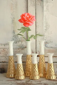 گلدان های آغشته به طلا