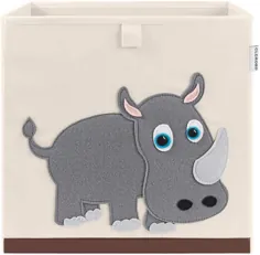 جعبه ذخیره سازی مکعب حیوانات تاشو CLCROBD جعبه / قفسه سینه / سازمان دهنده کودک برای مهد کودک ، 13 اینچ (لاما)
