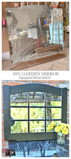 آینه باغچه DIY - آینه کمد بازتولید شده |  100 کار 2 انجام دهید