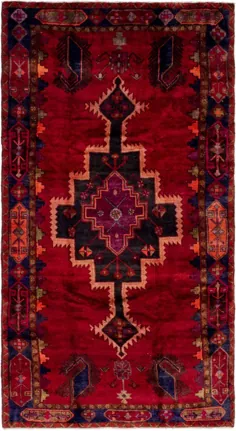 قرمز 5 'x 9' 9 فرش ایرانی همدان