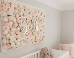پس زمینه دیوار گل مصنوعی برای نامزدی عروسی |  اتسی