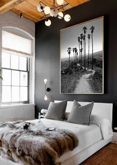 پیاده روی در بهشت ​​- لس آنجلس - کالیفرنیا - درختان نخل - عکاسی از مناظر - منظره شهر - سیاه و سفید - هنرهای زیبا - قالب بزرگ