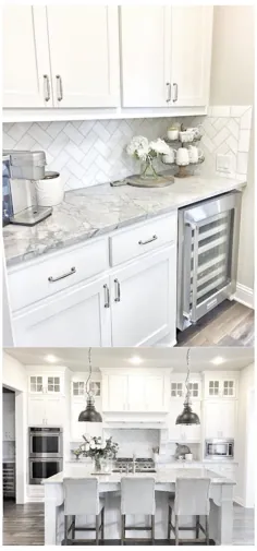 ایده های دکوراسیون آشپزخانه خاکستری و سفید