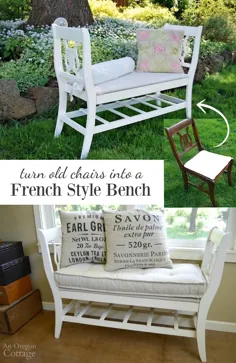 نحوه ساخت نیمکت به سبک فرانسوی از صندلی های قدیمی