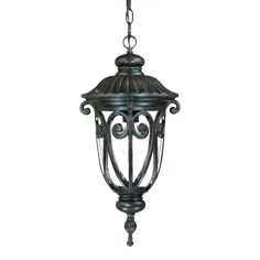 Acclaim Lighting Naples Collection Hanging Lantern 1-Light Outdoor Marbleized Light Mahogany Light Light (قهوه ای)