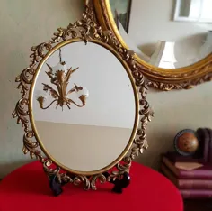 آینه قاب برنجی وال آینه ایتالیایی قاب آینه ای صفحه اصلی |  اتسی
