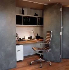 ایده طراحی آپارتمان کوچک - ایجاد یک دفتر خانه در یک کمد