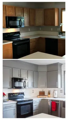 تغییر کابینت آشپزخانه قبل و بعد از کمد