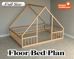 طرح تختخواب طبقه مونته سوری اندازه کامل PDF DIY |  اتسی
