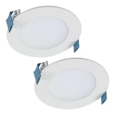 Halo HLB 4 in. Color Kit New Construction or Remodel Canless Recessed Integled LED Kit (2-Pack) -HLB4069FS1EMWR-2PK - انبار خانه