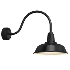 Troy RLM Lighting RH14MBK3LL23 Essentials by Troy RLM Heavy Duty One-Light 14 in. Outdoor Wall Sconce w / 23 in. بازوی مشکی ساخت آمریکا ، صنعتی