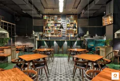 فشارسنج - داخلی رستوران رستیک اما باکلاس |  طراحی آمیب - خاطرات معماران