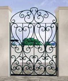 دروازه زینتی طرح فرانسوی: کیفیت هنری زیبا ، آهن جعلی دستی