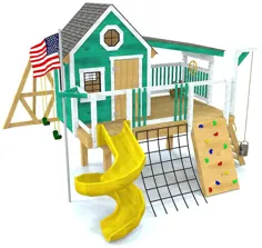 Playground Playhouse Plan-2 اندازه-فروخته شده-به طور جداگانه