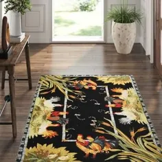 فرش دستباف هندسی دستباف تختی نخی فرش سوئدی
