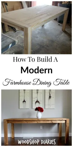 نحوه ساخت یک میز ناهار خوری مدرن در خانه های کشاورزی