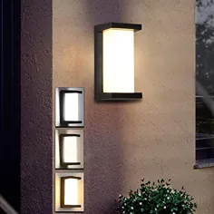 Combuh Outdoor Wall Sconce، 12W IP65 چراغ های دیواری LED ضد آب Proch Light External Wall Flush Mount Light 3 لامپ دیواری قابل تعویض چراغ دیواری چراغ برای فضای بیرونی باغ پیاده روی ، طبیعت گرم سفید