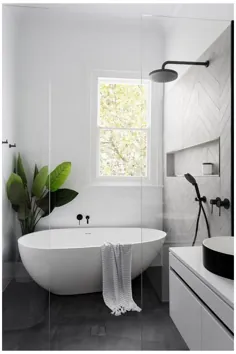 حمام اسکاندیناوی سیاه و سفید