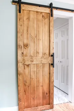 DIY Barn Door + برنامه های PDF با برنامه های PDF!  - نامه زندگی در خانه