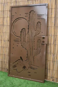 Saguaro Decorative Steel Gate Desert Metal Art Southwest |  اتسی