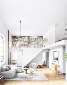 A Painter’s Modern Loft: Minimalist Interior of Loft با فضایی رویایی و پر از نور