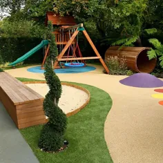 منطقه بازی کودکان برای یک باغ بزرگ خصوصی در ساری طراحی شده است