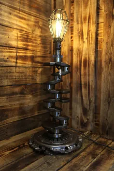 لامپ میز هنری فلزی میل لنگ آئودی