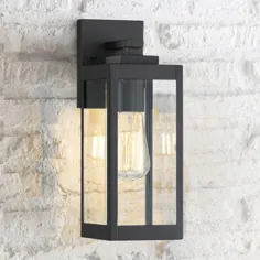 Quoizel Lighting Arts & Crafts Industrial Outdoor Light Light Black Westover - Steel Fixture - 14.25 in X 5 in X 6.5 in