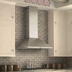 ZLINE آشپزخانه و حمام 36 "400 CFM قابل حمل دیواری دیوارپوش ، فولاد ضد زنگ ، اندازه 12" H X 36 "W X 20" D |  Wayfair