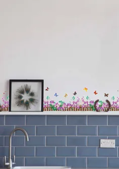 ایده های شیرخوارگاه پروانه - کاغذ دیواری اسطوخودوس / تابلوچسبهای دیواری گل
