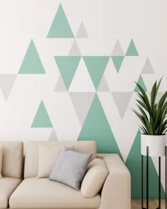 شکل مثلث ایده های رنگ دیوار