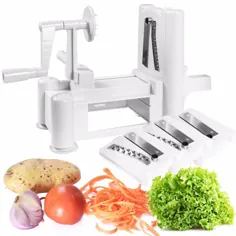 19.99 دلار آمریکا | جدید Tri blade Plastic Spiral Vegetable Slicer Spiralizer Cutter Cutter Kitchen حمل و نقل رایگان داغ | آشپزخانه برش | برش مارپیچ سبزیجات مارپیچ - AliExpress