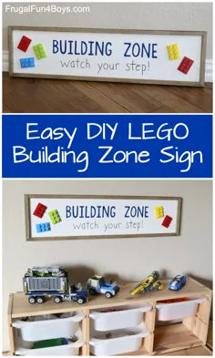 LEY LEGO Building Zone Sign - تفریح ​​صرفه جویی برای دختران و پسران
