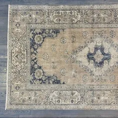 فرش بزرگ ترکی Vintage 81 x 49 فرش خنثی Oushak |  اتسی