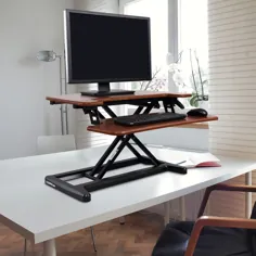 FlexiSpot 28 "Sit-Stand Desk Converter، قهوه ای