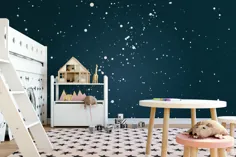 نقاشی دیواری نقشه سفارشی ستاره برای مهد کودک یا اتاق خواب اتاق کودک Star |  اتسی